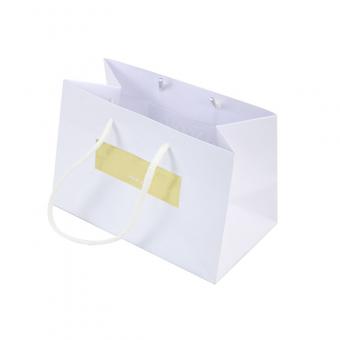 Custom White Paper Gift Bags With Golg Foil Logo -Boxpackhub-Verpackung